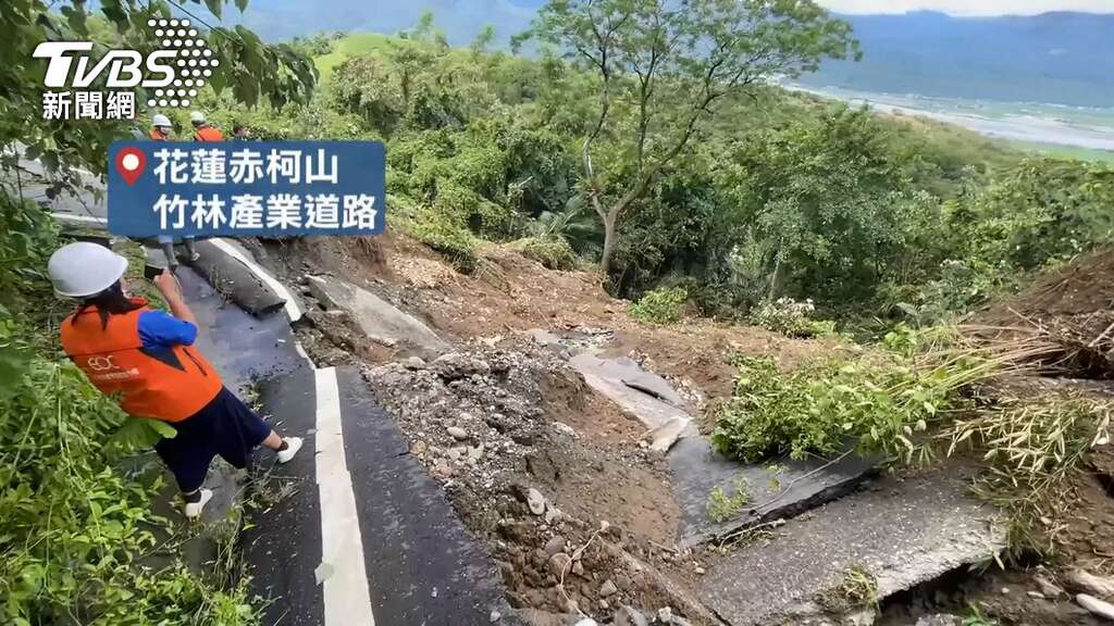 金針花受損！赤柯山道路地基流失2周搶通_2