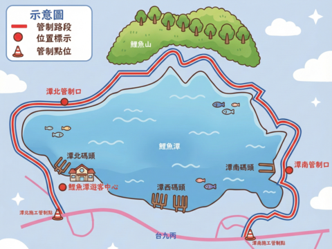 「鯉魚潭潭東自行車道及螢光燦星步道優化工程」_範圍