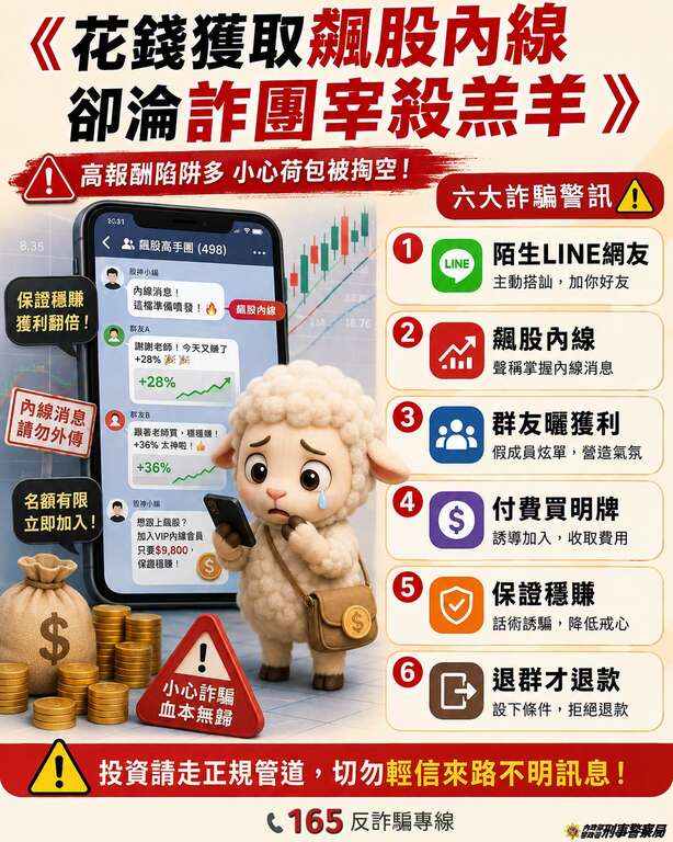 花錢獲取飆股內線 卻淪詐團宰殺羔羊