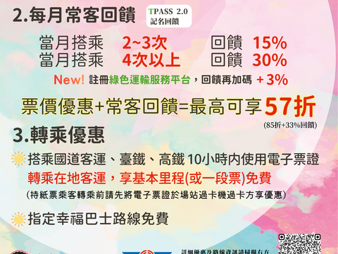 115年光復節連假公共運輸優惠海報